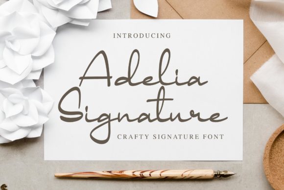 Adelia Signature: A Handwritten Font for Brands
