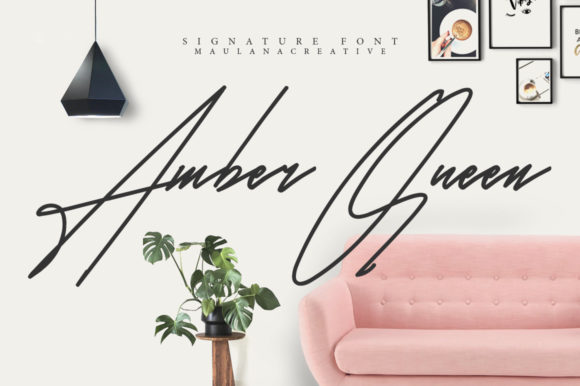 Amber Queen: A Modern Script Font for Web Design