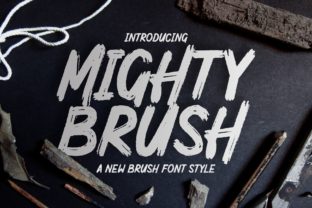 Mighty Brush: A Bold Display Font for Modern Editors
