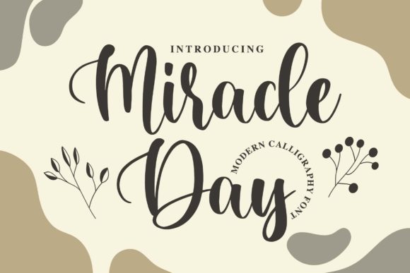 Miracle Day: A Friendly Script Font for Editorial Design