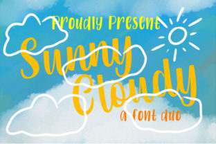 Sunny Cloudy Duo Font for Crafters